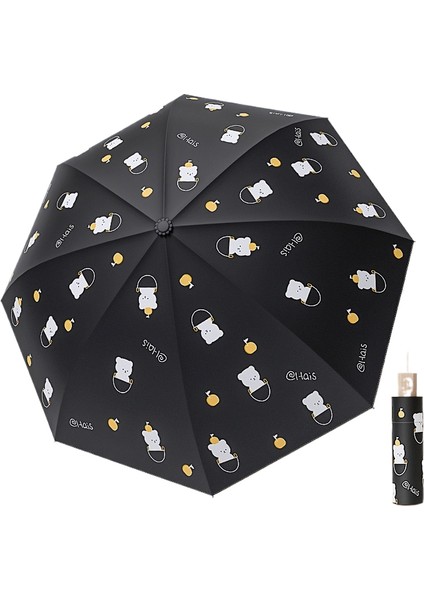 Manuel Şemsiye Çift Kullanımlı Yağmur ve Güneşli Şemsiye Çocuk Karikatür Güneş Şemsiyesi Sevimli Güneş Kremi Vinil Şemsiye (Yurt Dışından)