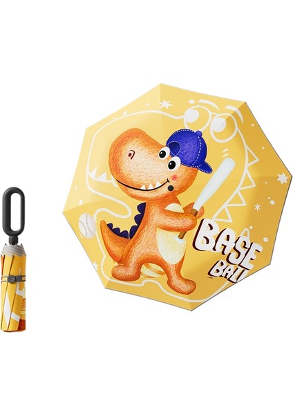 Halka Toka Sapı Karikatür Çocuk Şemsiyesi Güneşlik Ilkokul Öğrencileri Okula Özel Güneşli Yağmur Çift Kullanımlı Katlanır Otomatik Şemsiye (Yurt Dışından)