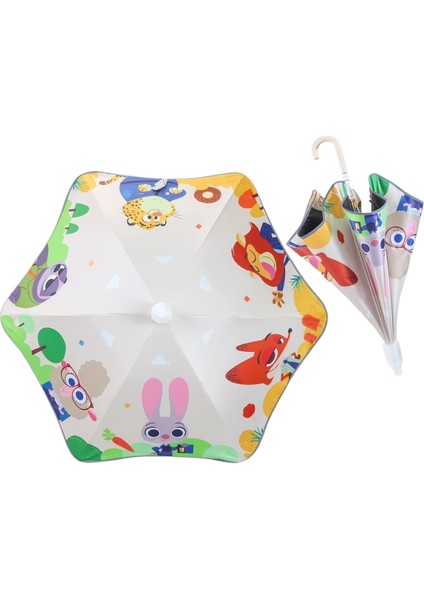 Disney Çocuk Vinil Güneşlik Güneş Koruyucu Şemsiye Bebek Yuvarlak Kasa Şemsiye Stitch Çocuk Uzun Saplı Güneşli Şemsiye (Yurt Dışından)