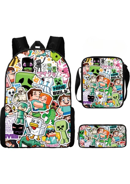 Öğrenci Okul Çantası Benim Dünyam Oyun Çevresi Sırt Çantası 3 Parça Set (Yurt Dışından)