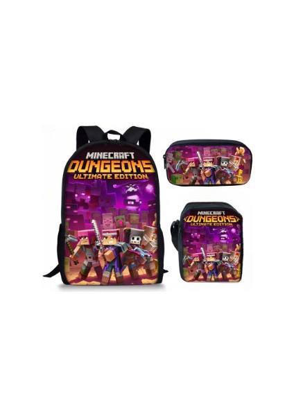 Öğrenci Okul Çantası Benim Dünyam Oyun Çevresi Sırt Çantası 3 Parça Set (Yurt Dışından)