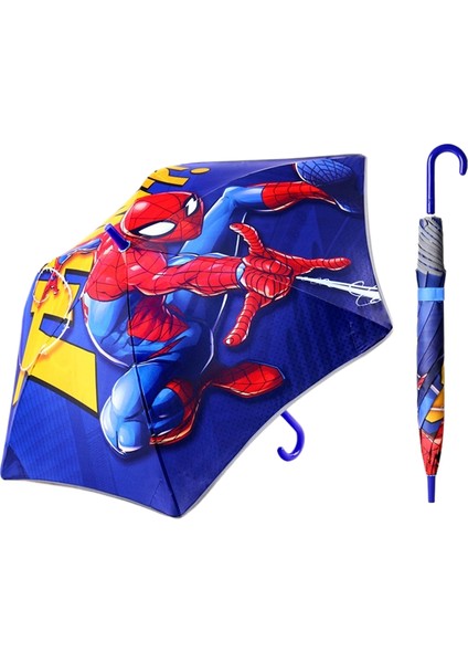 Çocuk Şemsiyesi Vinil Güneş Koruyucu Uzun Saplı Şemsiye Yansıtıcı Şerit Okul Şemsiyesi (Yurt Dışından)