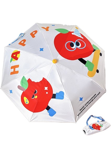 Sevimli Güneşli ve Yağmurlu Çift Kullanımlı Şemsiye Çocuk Öğrenciler Güneş Kremi Uv Şemsiye (Yurt Dışından)