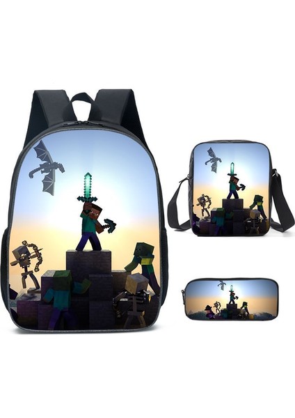 Öğrenci Okul Çantası Benim Dünyam Oyun Çevresi Sırt Çantası 3 Parça Set (Yurt Dışından)