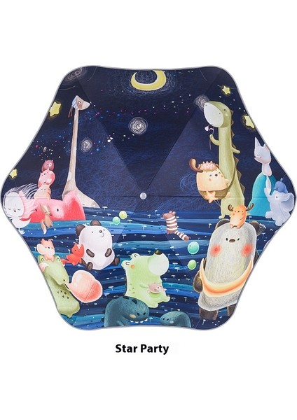 Çocuk Şemsiyesi Şemsiye Vinil Güneş Kremi Yağmur ve Güneşli Çift Kullanımlı Çizgi Film Şemsiyesi (Yurt Dışından)