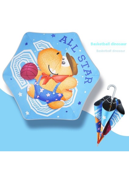 Ilkokul Öğrencileri Için Çocuk Şemsiyeleri Anti-Delinme Güneşli Şemsiye Rulo Vinil Güneşlik Uzun Saplı Şemsiye (Yurt Dışından)