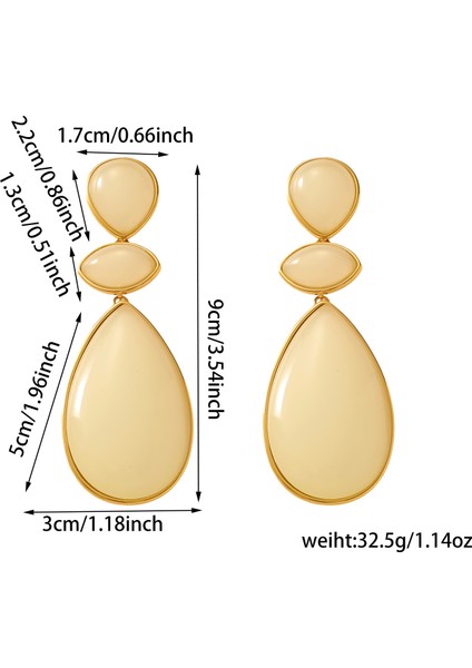 Basit Mizaç Geometrik Küpe Moda Kişilik Küpe Kadın (Yurt Dışından)