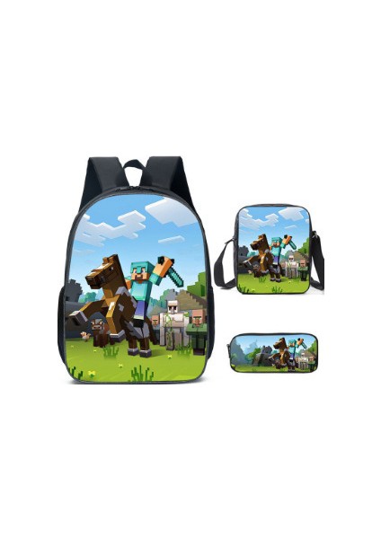 Öğrenci Okul Çantası Benim Dünyam Oyun Çevresi Sırt Çantası 3 Parça Set (Yurt Dışından)