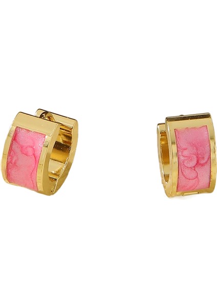 Küpe Toka Moda Düz Daire Niş Paslanmaz Çelik Küpe Kadın (Yurt Dışından)