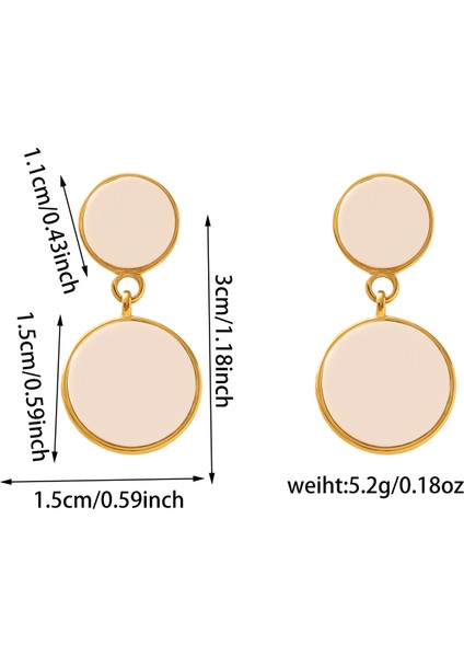 Basit Mizaç Geometrik Küpe Moda Kişilik Küpe Kadın (Yurt Dışından)