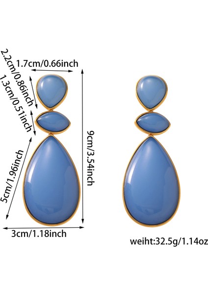 Basit Mizaç Geometrik Küpe Moda Kişilik Küpe Kadın (Yurt Dışından)