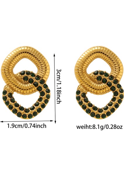 18 Ayar Paslanmaz Çelik Küpe Kararmaz Küpe Kadınlar Için Mücevherat (Yurt Dışından)