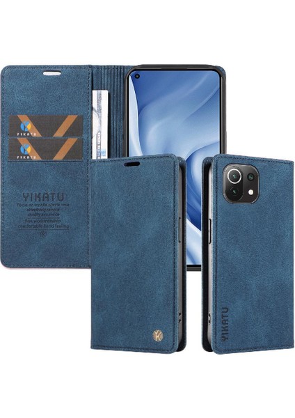 Xiaomi 11 Lite Premium Pu Deri Basit Cüzdan Kılıf Kart Yuvaları Destek Ayağı Manyetik Kapatma Darbeye Dayanıklı Kapak (Yurt Dışından) indirimleri