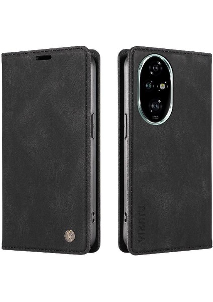 Honor 200 Pro Premium Pu Deri Basit Cüzdan Kılıf Kart Yuvaları Destek Ayağı Manyetik Kapatma Darbeye Dayanıklı Kapak (Yurt Dışından)
