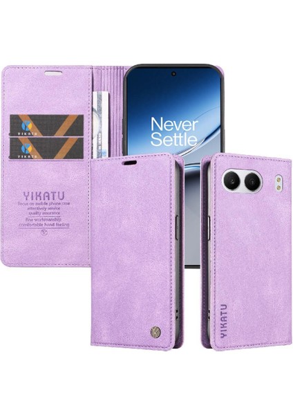 Oneplus Nord 4 5g Premium Pu Deri Basit Cüzdan Kılıf Kart Yuvaları Destek Ayağı Manyetik Kapatma Darbeye Dayanıklı Kapak (Yurt Dışından)