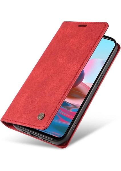 Xiaomi Redmi Note 10S 4g Premium Pu Deri Basit Cüzdan Kılıf Kart Yuvaları Destek Ayağı Manyetik Kapatma Darbeye Dayanıklı Kapak (Yurt Dışından) modelleri