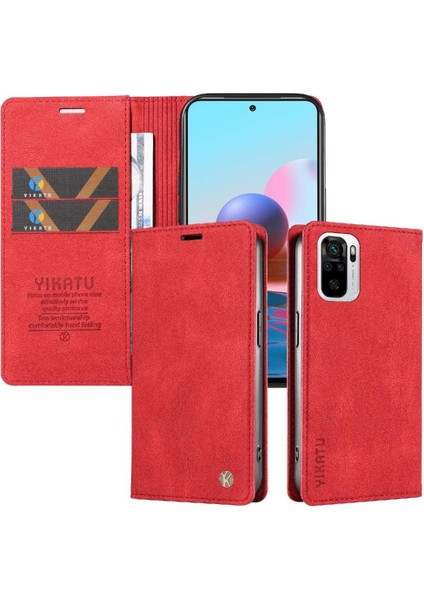 Xiaomi Redmi Note 10S 4g Premium Pu Deri Basit Cüzdan Kılıf Kart Yuvaları Destek Ayağı Manyetik Kapatma Darbeye Dayanıklı Kapak (Yurt Dışından) indirimleri