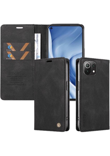 Xiaomi 11 Lite Premium Pu Deri Basit Cüzdan Kılıf Kart Yuvaları Destek Ayağı Manyetik Kapatma Darbeye Dayanıklı Kapak (Yurt Dışından) indirimleri