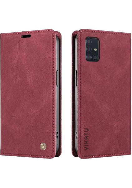 Samsung Galaxy A51 5g Premium Pu Deri Basit Cüzdan Kılıf Kart Yuvaları Destek Ayağı Manyetik Kapatma Darbeye Dayanıklı Kapak (Yurt Dışından) modelleri