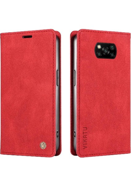 Xiaomi Poco X3 Pro Premium Pu Deri Basit Cüzdan Kılıf Kart Yuvaları Destek Ayağı Manyetik Kapatma Darbeye Dayanıklı Kapak (Yurt Dışından) modelleri