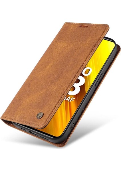 Xiaomi Poco X3 Pro Premium Pu Deri Basit Cüzdan Kılıf Kart Yuvaları Destek Ayağı Manyetik Kapatma Darbeye Dayanıklı Kapak (Yurt Dışından) modelleri