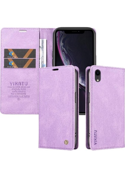 iPhone Xr Premium Pu Deri Basit Cüzdan Kılıf Kart Yuvaları Destek Ayağı Manyetik Kapatma Darbeye Dayanıklı Kapak (Yurt Dışından) indirimleri