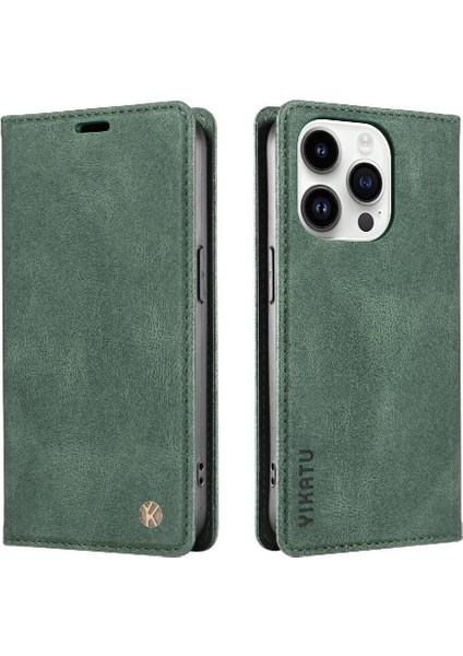 iPhone 14 Pro Premium Pu Deri Basit Cüzdan Kılıf Kart Yuvaları Destek Ayağı Manyetik Kapatma Darbeye Dayanıklı Kapak (Yurt Dışından) fiyatları
