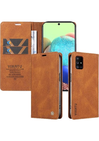 Samsung Galaxy A71 5g Premium Pu Deri Basit Cüzdan Kılıf Kart Yuvaları Destek Ayağı Manyetik Kapatma Darbeye Dayanıklı Kapak (Yurt Dışından) indirimleri