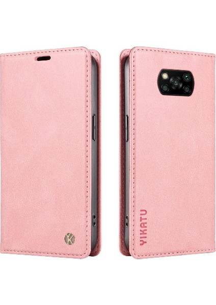 Xiaomi Poco X3 Pro Premium Pu Deri Basit Cüzdan Kılıf Kart Yuvaları Destek Ayağı Manyetik Kapatma Darbeye Dayanıklı Kapak (Yurt Dışından) fiyatları