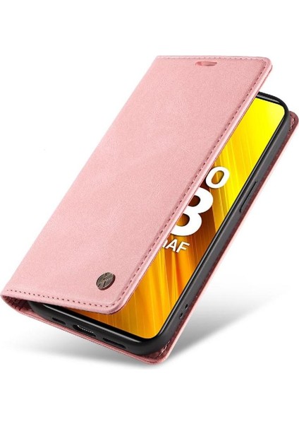 Xiaomi Poco X3 Pro Premium Pu Deri Basit Cüzdan Kılıf Kart Yuvaları Destek Ayağı Manyetik Kapatma Darbeye Dayanıklı Kapak (Yurt Dışından) fırsatları