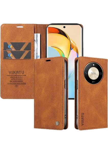 Honor X9B Premium Pu Deri Basit Cüzdan Kılıf Kart Yuvaları Destek Ayağı Manyetik Kapatma Darbeye Dayanıklı Kapak (Yurt Dışından) indirimleri