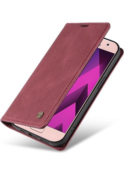 Samsung Galaxy A3 2017 Premium Pu Deri Basit Cüzdan Kılıf Kart Yuvaları Destek Ayağı Manyetik Kapatma Darbeye Dayanıklı Kapak (Yurt Dışından) fırsatları