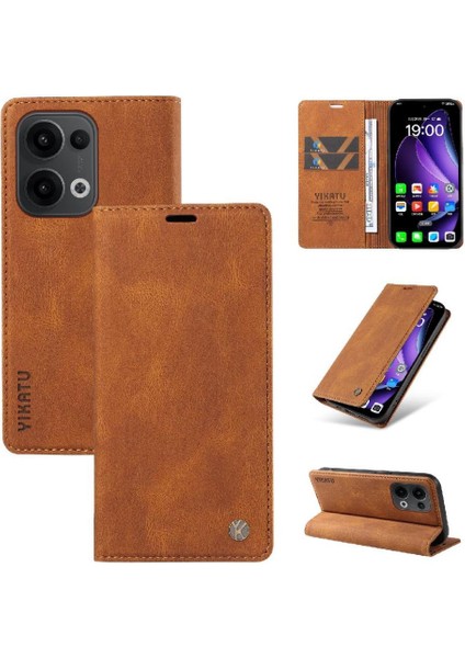 Oppo Reno 13 5g Premium Pu Deri Basit Cüzdan Kılıf Kart Yuvaları Destek Ayağı Manyetik Kapatma Darbeye Dayanıklı Kapak (Yurt Dışından) indirimleri