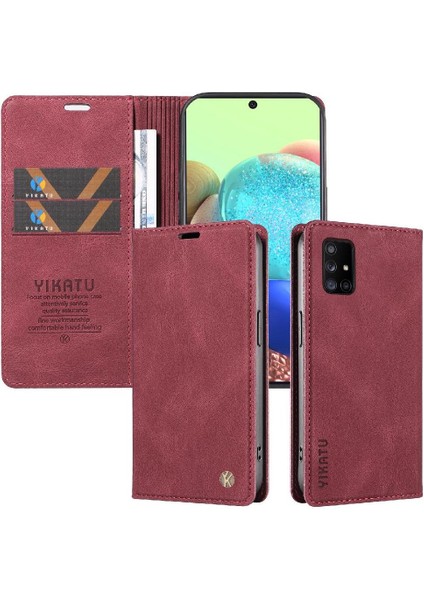 Samsung Galaxy A71 5g Premium Pu Deri Basit Cüzdan Kılıf Kart Yuvaları Destek Ayağı Manyetik Kapatma Darbeye Dayanıklı Kapak (Yurt Dışından) indirimleri