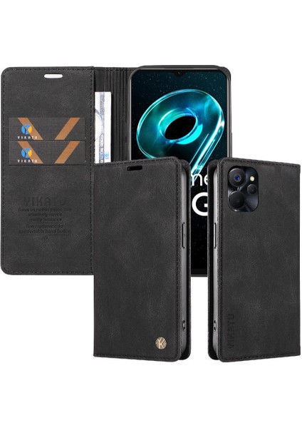 Realme 10 5g Premium Pu Deri Basit Cüzdan Kılıf Kart Yuvaları Destek Ayağı Manyetik Kapatma Darbeye Dayanıklı Kapak (Yurt Dışından) fırsatları