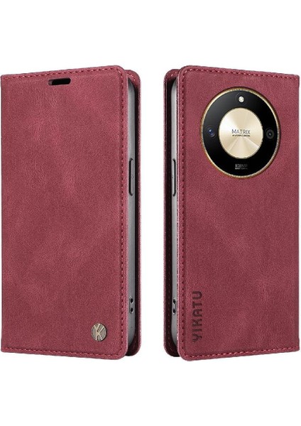 Honor X9B Premium Pu Deri Basit Cüzdan Kılıf Kart Yuvaları Destek Ayağı Manyetik Kapatma Darbeye Dayanıklı Kapak (Yurt Dışından) modelleri