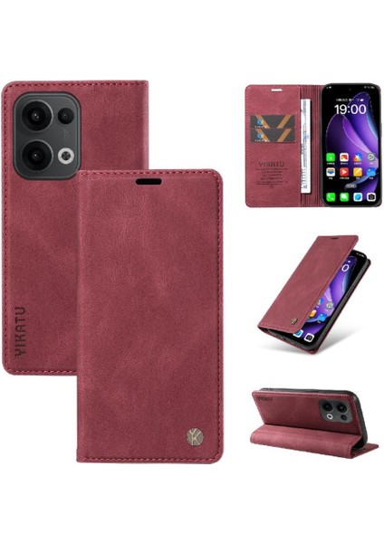 Oppo Reno 13 5g Premium Pu Deri Basit Cüzdan Kılıf Kart Yuvaları Destek Ayağı Manyetik Kapatma Darbeye Dayanıklı Kapak (Yurt Dışından) fırsatları