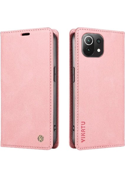 Xiaomi 11 Lite Premium Pu Deri Basit Cüzdan Kılıf Kart Yuvaları Destek Ayağı Manyetik Kapatma Darbeye Dayanıklı Kapak (Yurt Dışından) modelleri