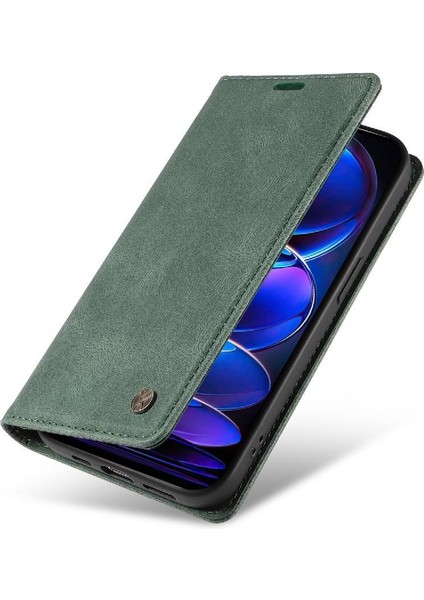 Xiaomi Redmi NOTE12 Pro Plus 5g Premium Pu Deri Basit Cüzdan Kılıf Kart Yuvaları Destek Ayağı Manyetik Kapatma Darbeye Dayanıklı Kapak (Yurt Dışından) fırsatları