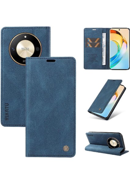 Honor X9B Premium Pu Deri Basit Cüzdan Kılıf Kart Yuvaları Destek Ayağı Manyetik Kapatma Darbeye Dayanıklı Kapak (Yurt Dışından)