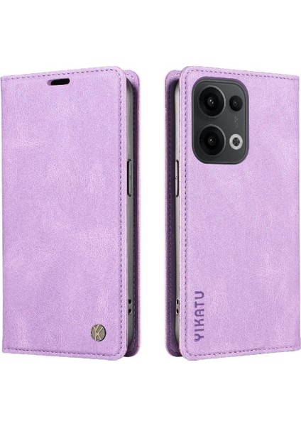 Oppo Reno 13 5g Premium Pu Deri Basit Cüzdan Kılıf Kart Yuvaları Destek Ayağı Manyetik Kapatma Darbeye Dayanıklı Kapak (Yurt Dışından)