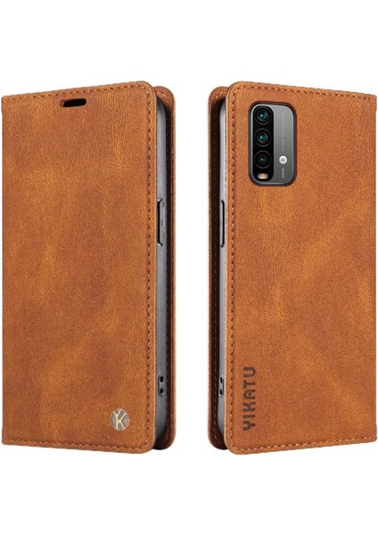 Xiaomi Redmi Note 9 4g Premium Pu Deri Basit Cüzdan Kılıf Kart Yuvaları Destek Ayağı Manyetik Kapatma Darbeye Dayanıklı Kapak (Yurt Dışından)