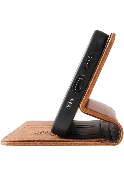 Xiaomi Redmi Note 9 4g Premium Pu Deri Basit Cüzdan Kılıf Kart Yuvaları Destek Ayağı Manyetik Kapatma Darbeye Dayanıklı Kapak (Yurt Dışından)