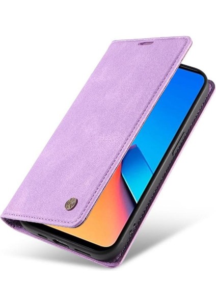 Xiaomi Redmi 12 4g Premium Pu Deri Basit Cüzdan Kılıf Kart Yuvaları Destek Ayağı Manyetik Kapatma Darbeye Dayanıklı Kapak (Yurt Dışından)