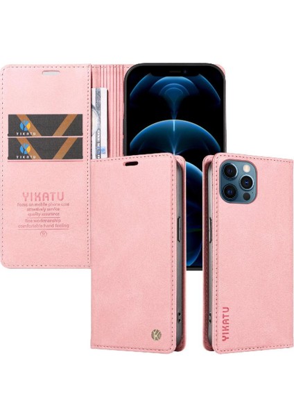 iPhone 13 Pro Premium Pu Deri Basit Cüzdan Kılıf Kart Yuvaları Destek Ayağı Manyetik Kapatma Darbeye Dayanıklı Kapak (Yurt Dışından) indirimleri