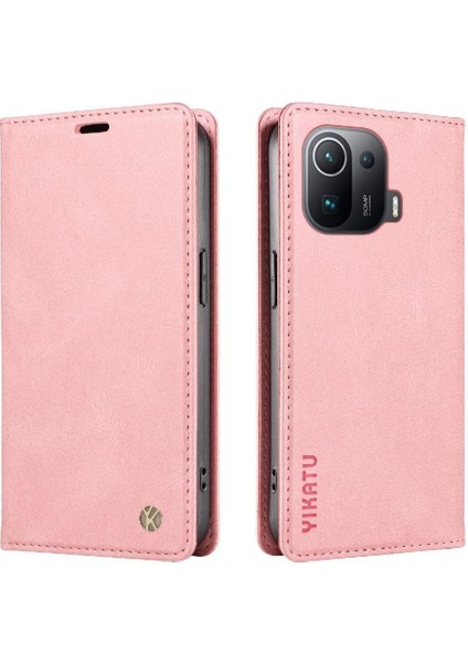 Xiaomi 11 Pro Premium Pu Deri Basit Cüzdan Kılıf Kart Yuvaları Destek Ayağı Manyetik Kapatma Darbeye Dayanıklı Kapak (Yurt Dışından) fiyatları