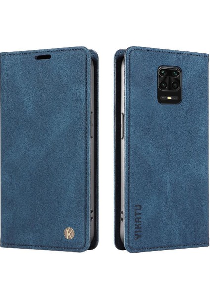 Xiaomi Redmi Note 9s Premium Pu Deri Basit Cüzdan Kılıf Kart Yuvaları Destek Ayağı Manyetik Kapatma Darbeye Dayanıklı Kapak (Yurt Dışından)