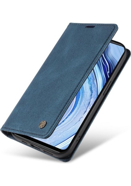 Xiaomi Redmi Note 9s Premium Pu Deri Basit Cüzdan Kılıf Kart Yuvaları Destek Ayağı Manyetik Kapatma Darbeye Dayanıklı Kapak (Yurt Dışından)