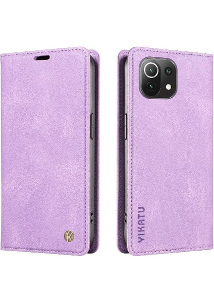 Xiaomi 11 Lite Premium Pu Deri Basit Cüzdan Kılıf Kart Yuvaları Destek Ayağı Manyetik Kapatma Darbeye Dayanıklı Kapak (Yurt Dışından) modelleri