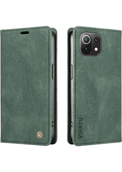 Xiaomi 11 Lite Premium Pu Deri Basit Cüzdan Kılıf Kart Yuvaları Destek Ayağı Manyetik Kapatma Darbeye Dayanıklı Kapak (Yurt Dışından) modelleri